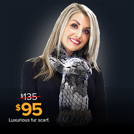 Luxurious fur scarf